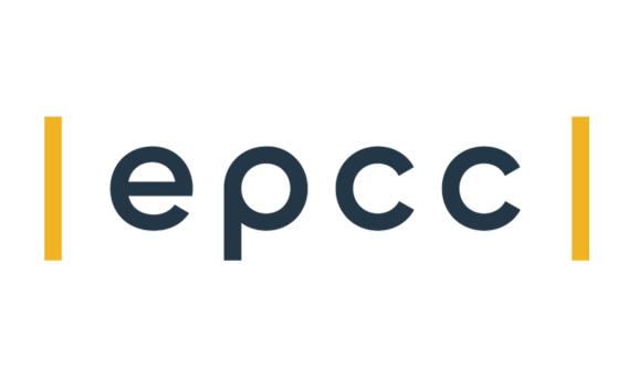 EPCC logo with "EPCC" in dark blue, lower case letters and bracketed by single vertical yellow bars.