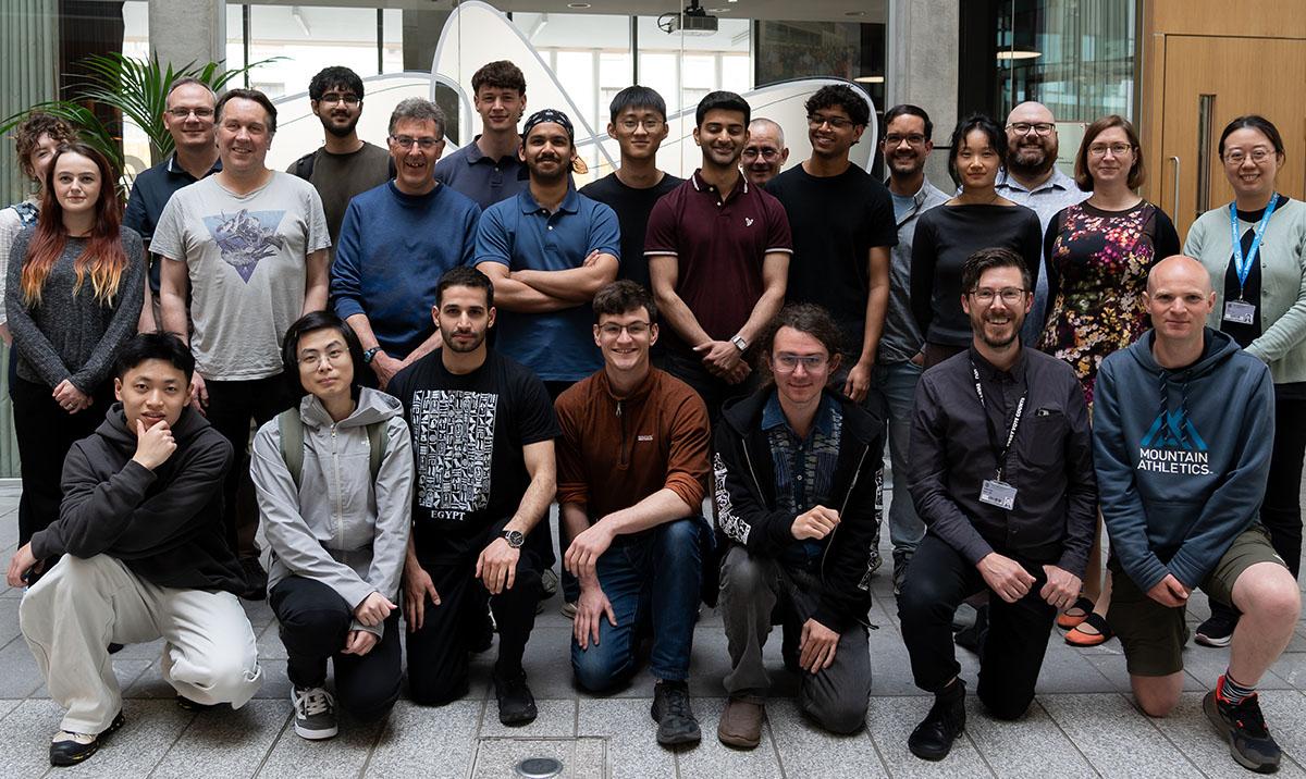 Group photo of EPCC staff and MSc students in Bayes Centre