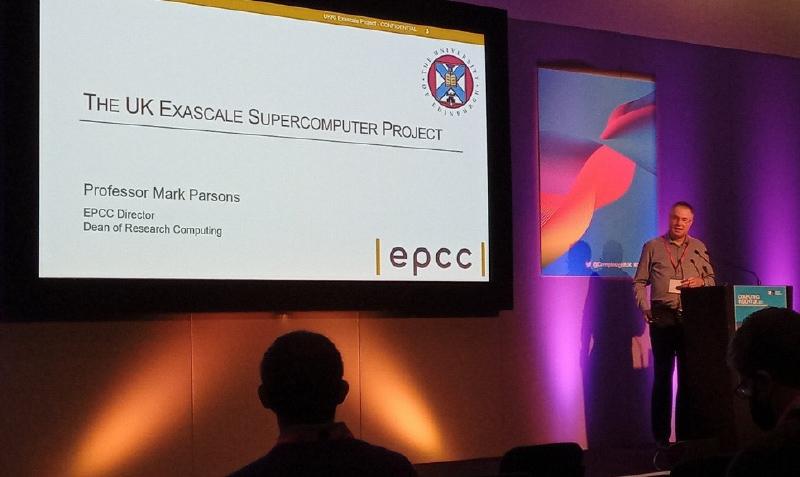 Mark Parsons giving Exascale presentation