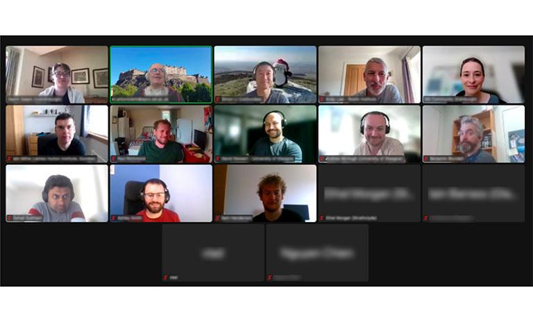Video call with 13 participants