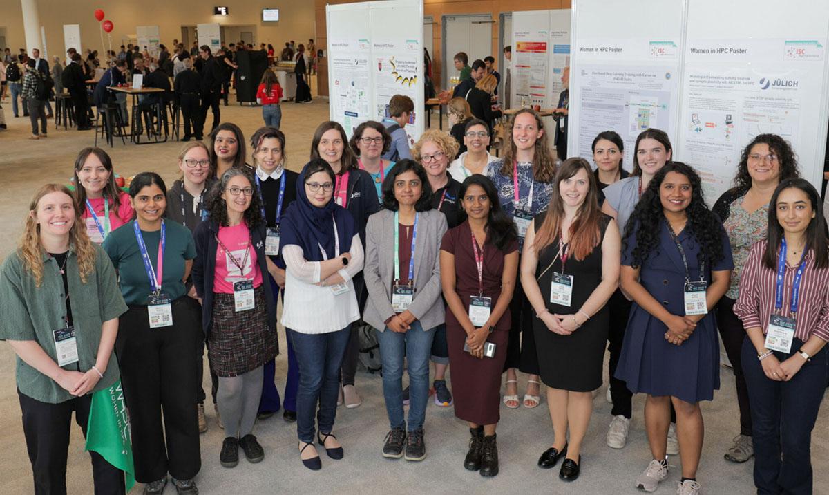 Group photo of WHPC participants at ISC25