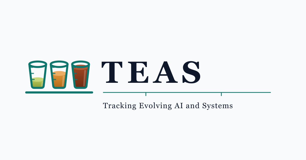 TEAS Bench Logo (three different cups of tea with varying colours and volumes)