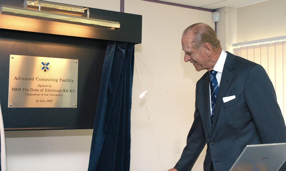 Prince Philip opening the ACF