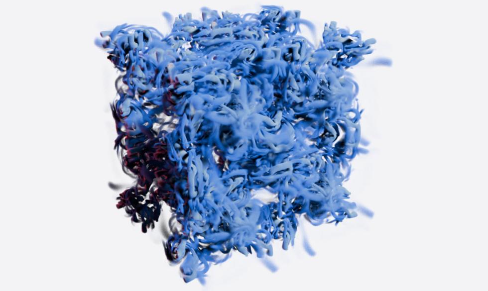 Visualisation by Sébastien Lemaire of a Taylor Green vortex simulation run on ASiMoV-CCS