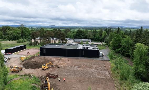 Aerial photo shows construction work at the ACF in June 2026