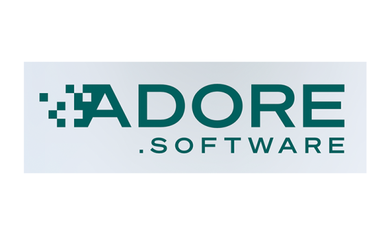 Logo: text "ADORE.software"