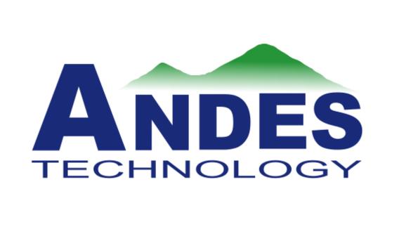 Andes Technology: text in blue with mountain symbol in green
