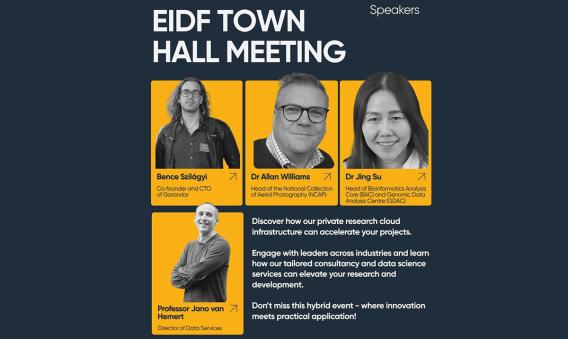 Montage promoting EIDF Town Hall meeting on 5 May 2026