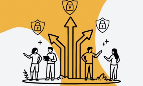 Graphic suggesting choices of data security services