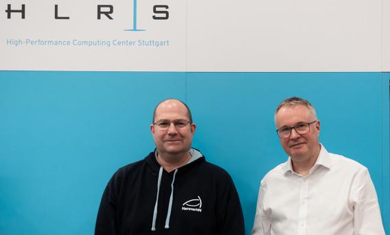 Bastian Koller is Deputy Director of the High-Performance Computing Center Stuttgart (HLRS) with Mark Parsons, Director of EPCC