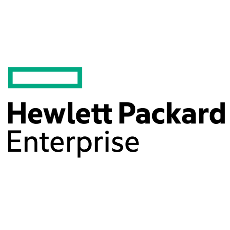 HPE logo - green rectangle, black text