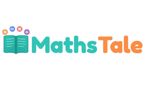 MathsTale logo with graphic of open book