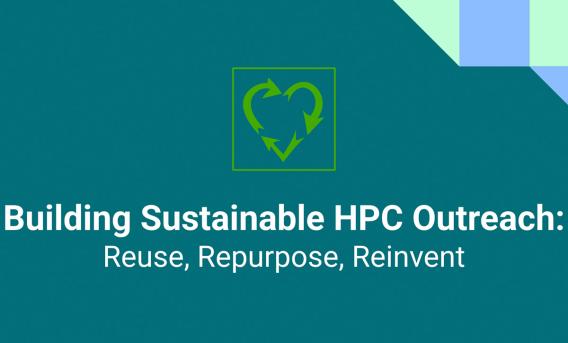 Montage with text 'Building sustainable outreach'