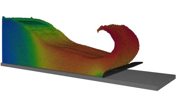 Computer simulation of wave