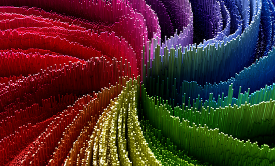 rainbow coloured swirls