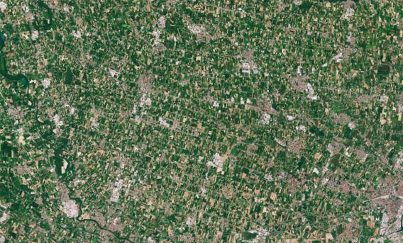 satellite image of fields